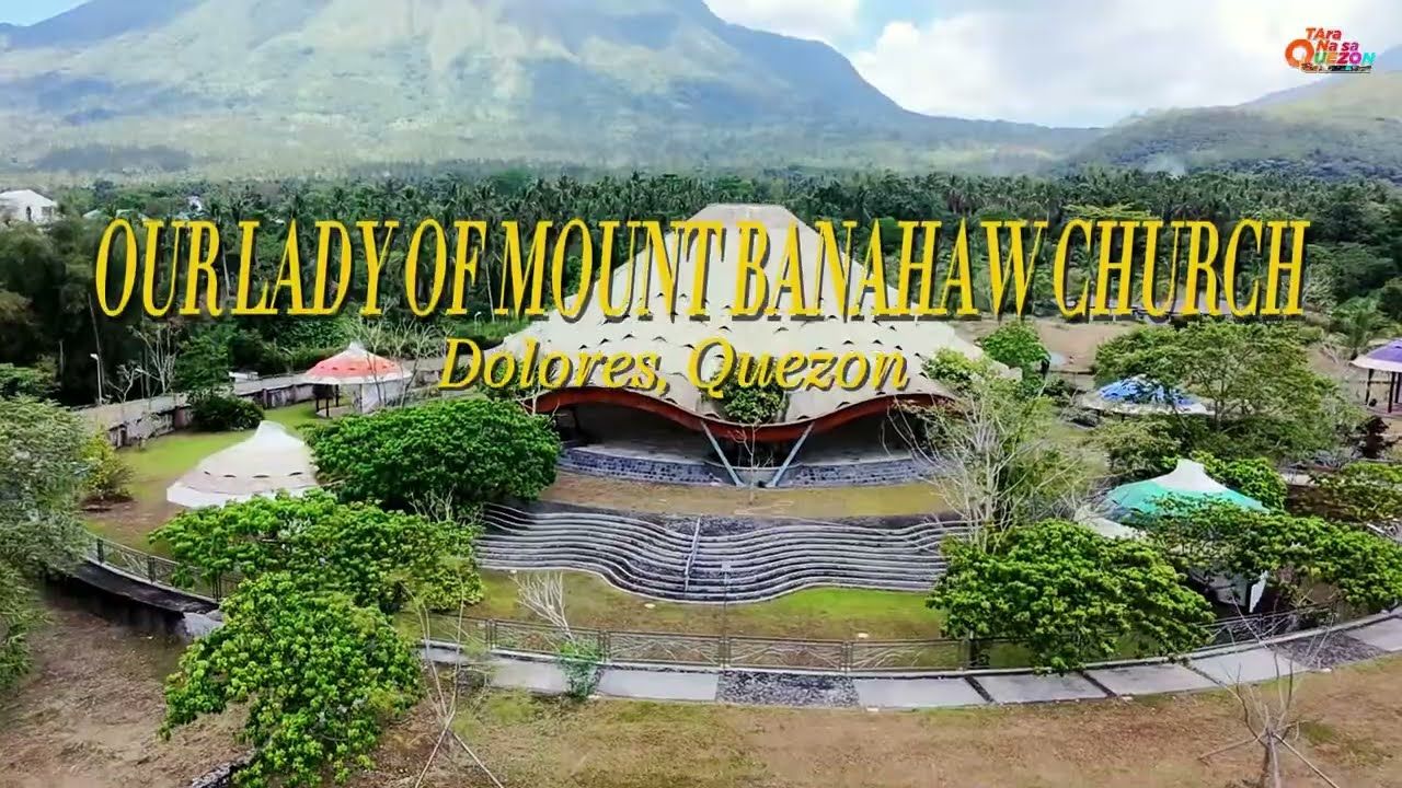 Our Lady of Mount Banahaw Church with the mountain behind