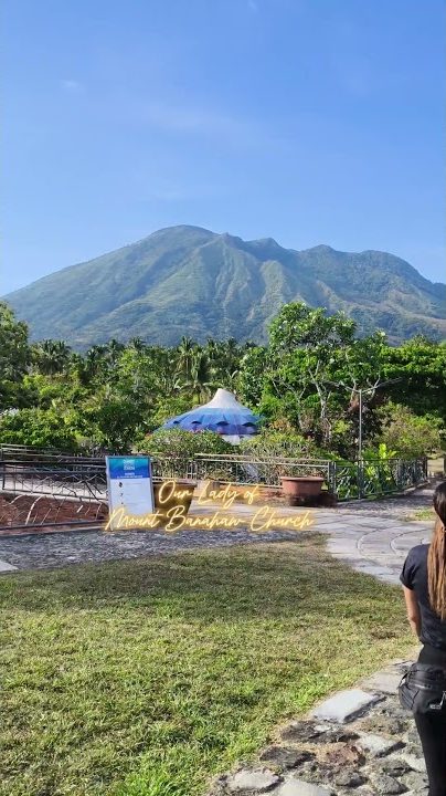 Mt. Banahaw seen from the church grounds