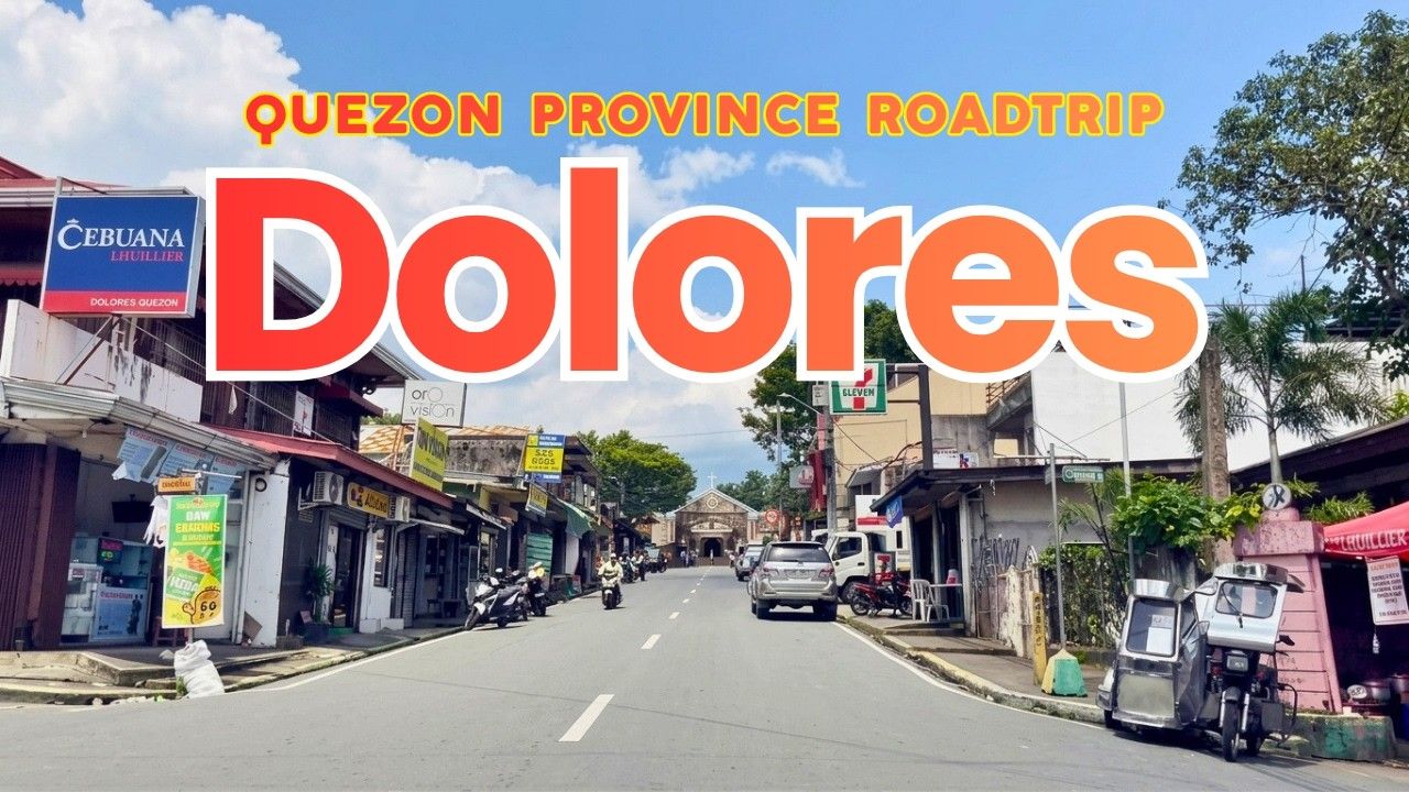 Main street of Dolores, Quezon on a sunny day